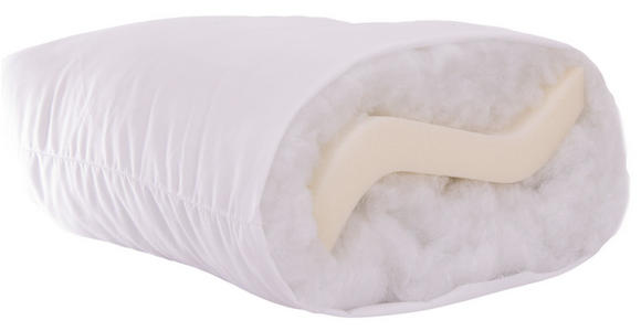 Kopfpolster Anti Schnarch Kissen - Benno - Weiß, KONVENTIONELL, Textil (40/80cm) - Primatex