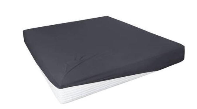 XXXLutz Topper-Spannbetttuch Anthrazit 190x200 cm