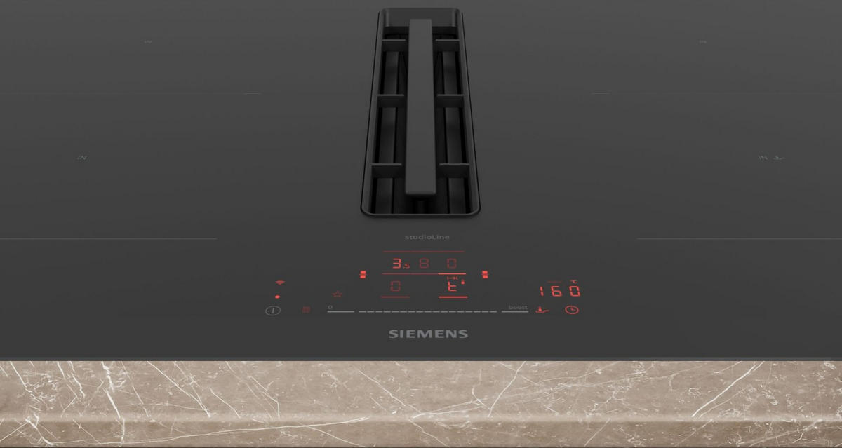 KOCHFELD-DUNSTABZUG-KOMBI ED877HQ26E  - Schwarz, Basics, Glas/Metall (81,2/22,3/52,0cm) - Siemens