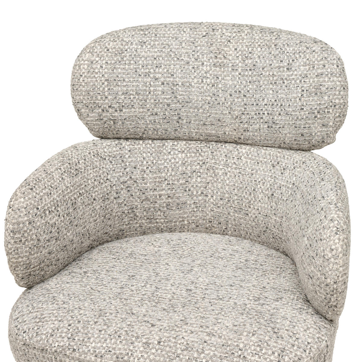 ARMLEHNSTUHL  Sitzfläche 360° drehbar Webstoff  - Hellgrau/Schwarz, MODERN, Textil/Metall (60/84/64cm) - MID.YOU