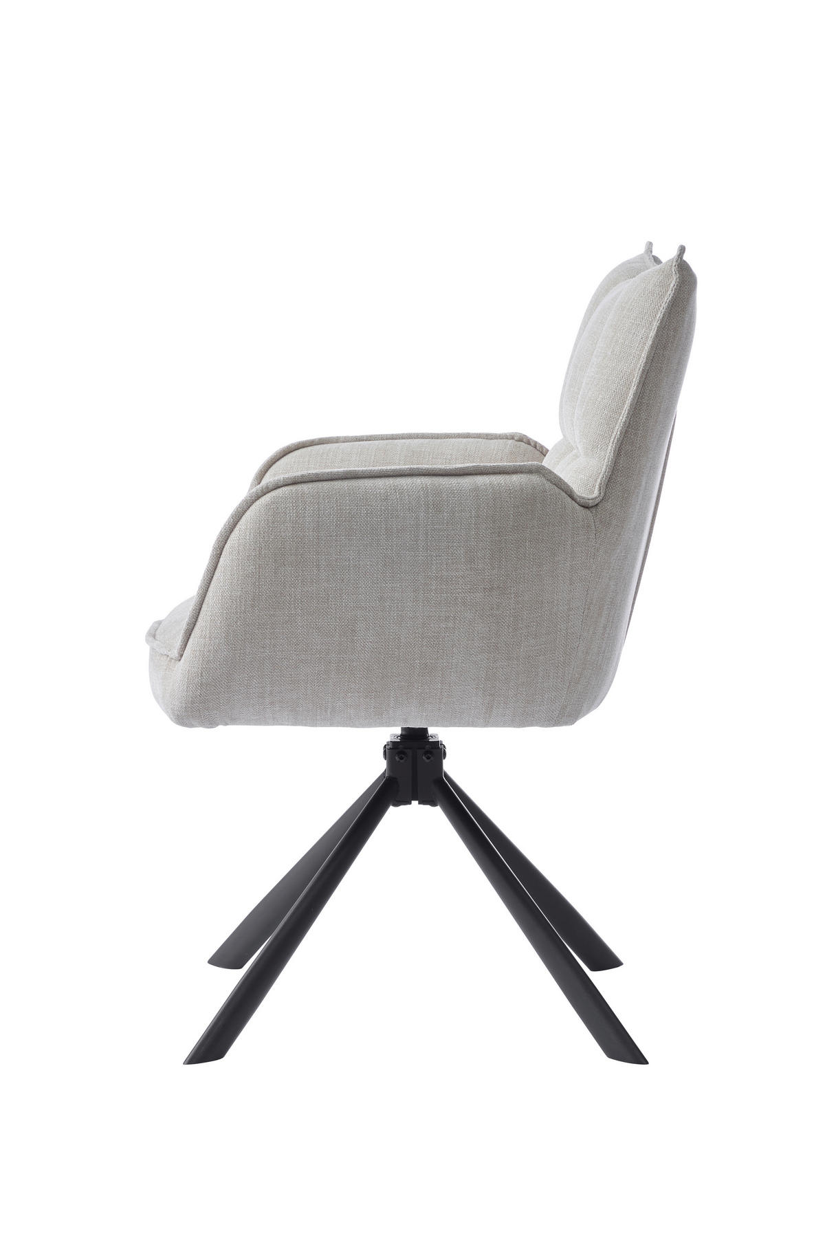 ARMLEHNSTUHL-SET 2 Stück  in Chenille  - Beige/Creme, MODERN, Textil/Metall (59/86/65cm) - Livetastic