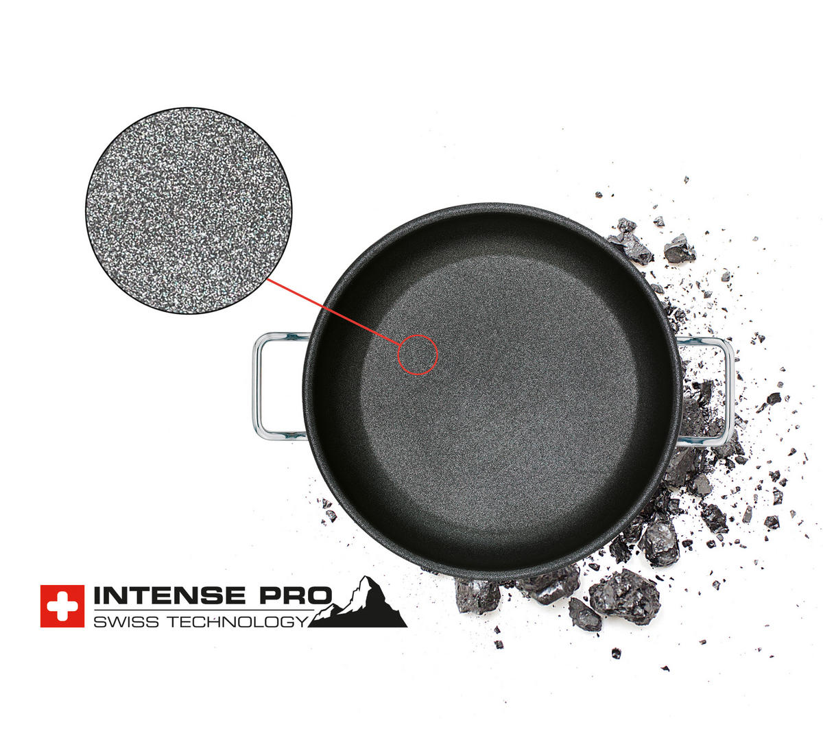 SERVIERPFANNE VULCANO ILAG®-Antihaftbeschichtung  - Silberfarben, Basics, Metall (28/6,1cm) - Spring