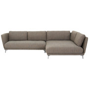 WOHNLANDSCHAFT in Textil Beige, Grau - Beige/Grau, Design, Textil/Metall (333/178cm) - Rolf Benz