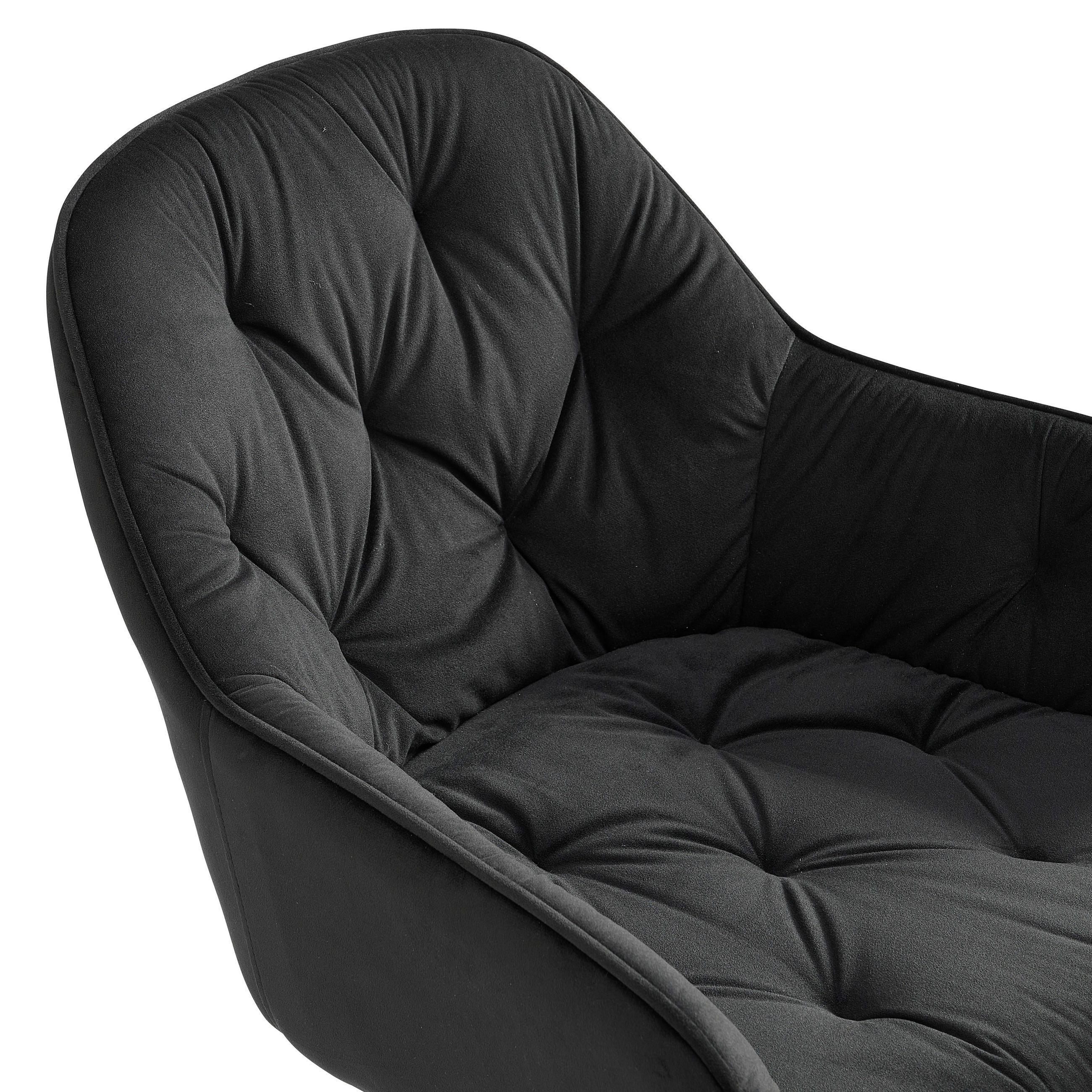 ARMLEHNSTUHL  in Eisen Samt  - Schwarz, LIFESTYLE, Holz/Textil (61/82/62cm) - Livetastic
