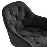 ARMLEHNSTUHL  in Eisen Samt  - Schwarz, LIFESTYLE, Holz/Textil (61/82/62cm) - Livetastic