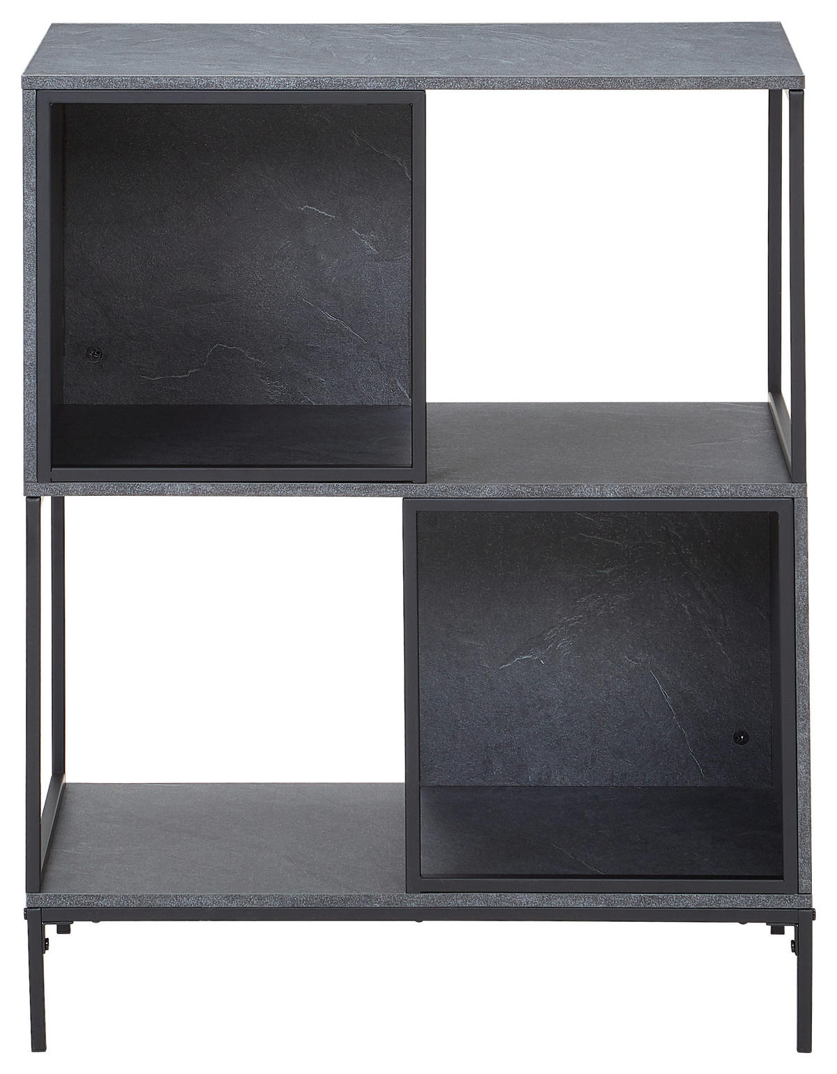 REGAL  70/86/35 cm Grau, Schwarz  - Schwarz/Grau, Modern, Holzwerkstoff/Metall (70/86/35cm) - PBJ