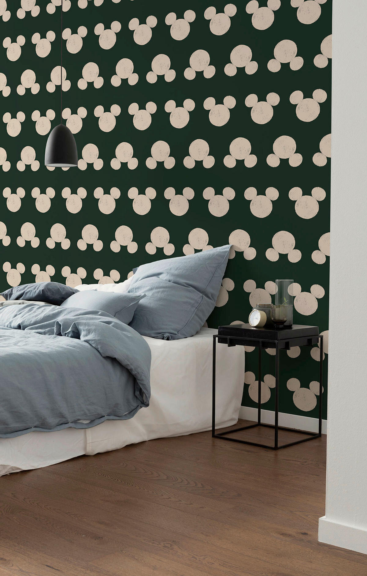 FOTOTAPETE MICKEY MOUSE GREEN HEADS  - Naturfarben, Design, Textil (200/250cm) - Disney
