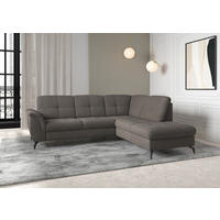 ECKSOFA in Flachgewebe Graphitfarben  244/212 cm  - Schwarz/Graphitfarben, MODERN, Textil/Metall (244/212cm) - Sit & More