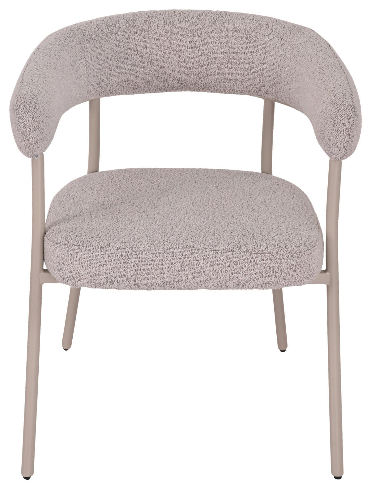 ARMLEHNSTUHL  in Eisen Webstoff  - Creme/Grau, MODERN, Textil/Metall (60/75/55cm) - MID.YOU