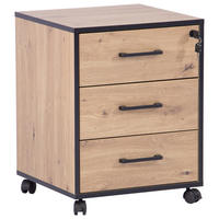 ROLLCONTAINER 43/56/42 cm  - Schwarz/Eiche Artisan, MODERN, Holzwerkstoff/Kunststoff (43/56/42cm) - Livetastic