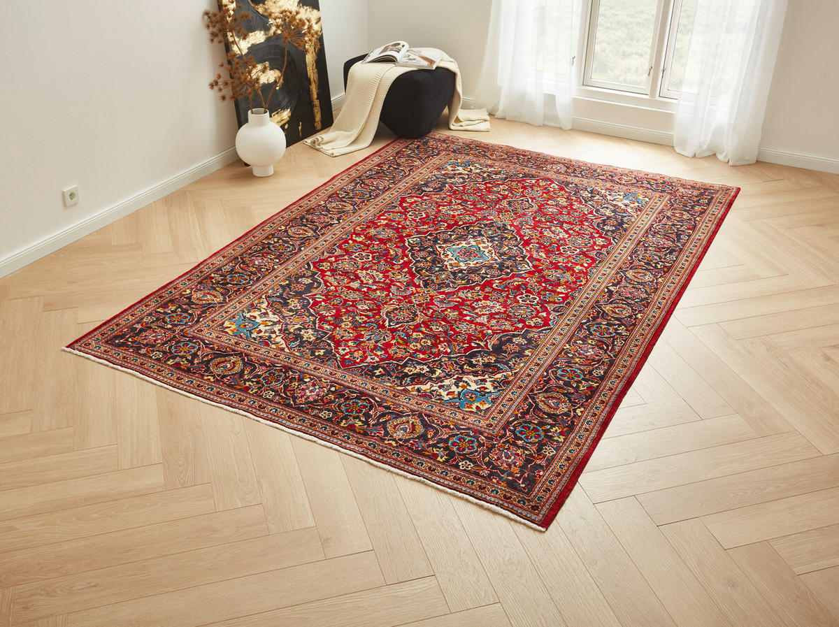 Wollteppich  višebojna     - višebojna, Osnovno, tekstil (200/300cm) - Cazaris