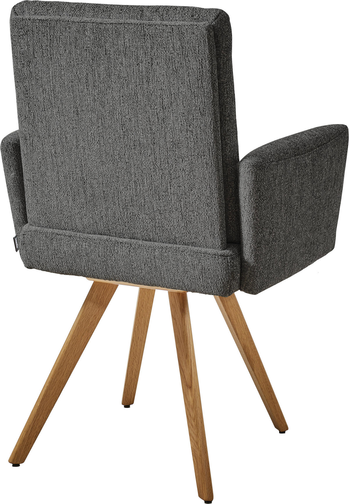 ARMLEHNSTUHL  in Chenille  - Eichefarben/Grau, Design, Holz/Textil (56/92/60cm) - Dieter Knoll