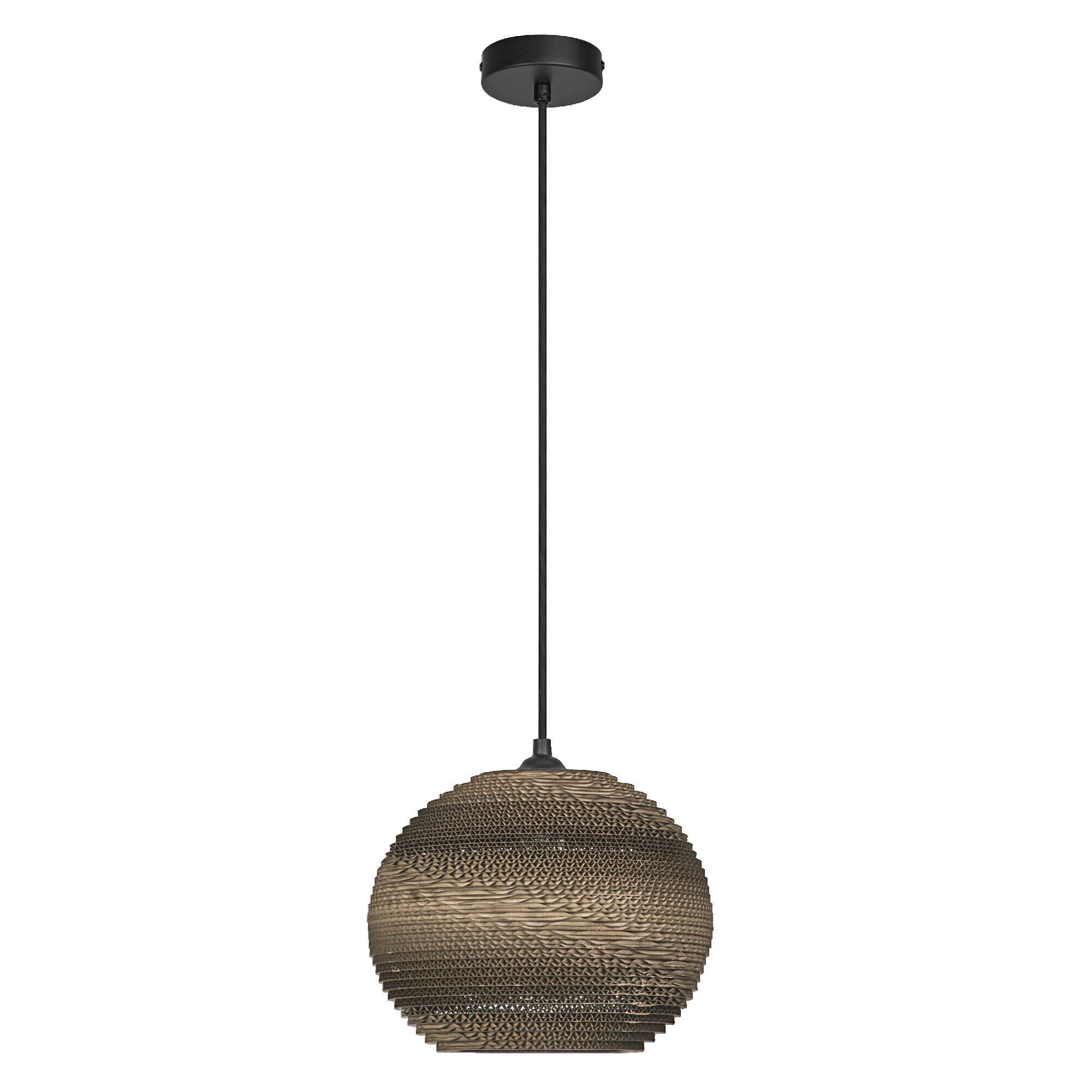 HÄNGELEUCHTE 26/127 cm  - Braun, Natur, Karton/Metall (26/127cm) - Osram