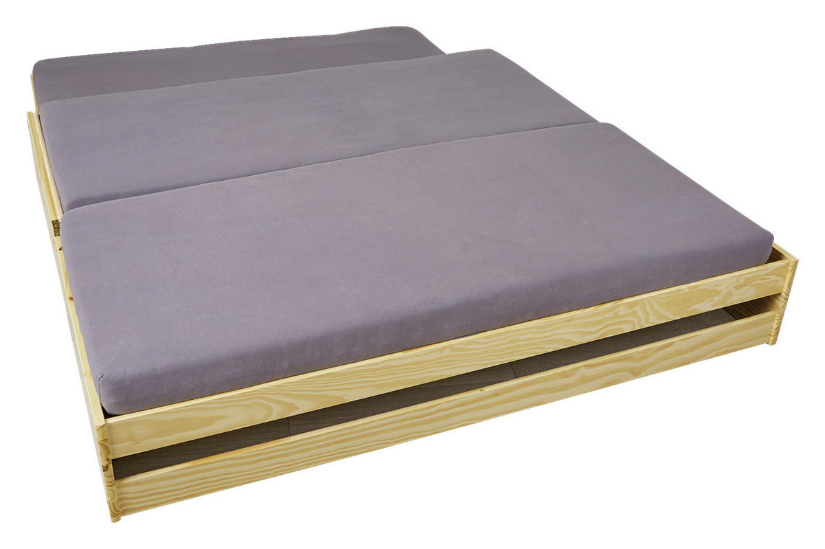 Bett "Lotar" , 90/200 cm Naturfarben  - Naturfarben, Konventionell, Holz (90/200cm) - MID.YOU