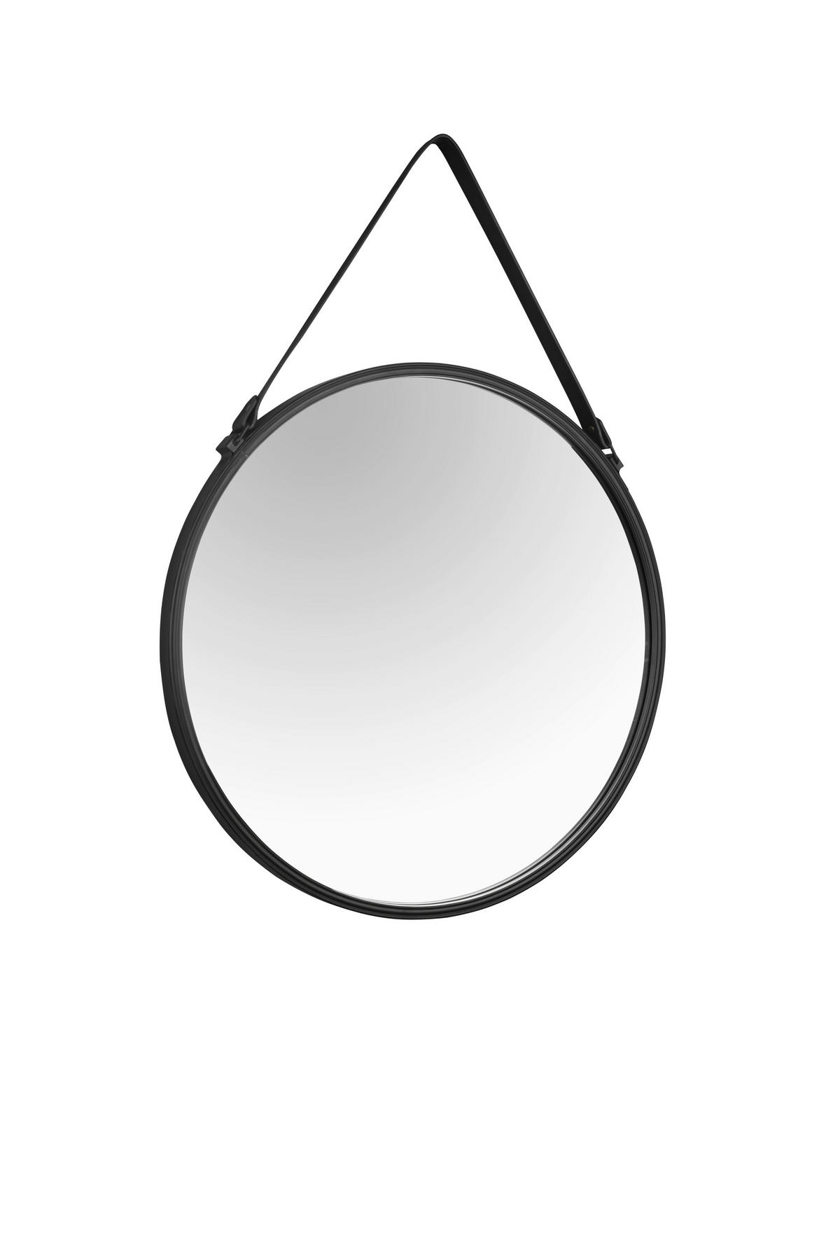 DEKOSPIEGEL Schwarz  - Schwarz, Trend, Glas/Textil (55/55/3,5cm) - Boxxx