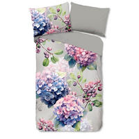 WENDEBETTWÄSCHE Good Morning Renforcé 140/200 cm  - Hellrosa/Hellgrau, Design, Textil (140/200cm)