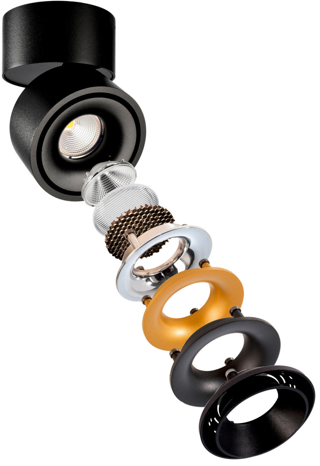 LED-DECKENSTRAHLER UNI 9/9/7,5 cm   - Schwarz, KONVENTIONELL, Metall (9/9/7,5cm)