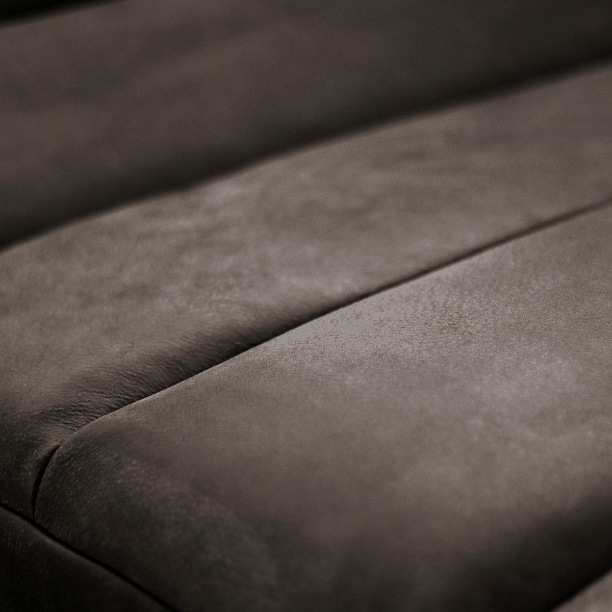 RELAXLIEGE Echtleder Dunkelgrau  - Dunkelgrau/Schwarz, Design, Leder/Metall (65/65-95/171cm) - Livetastic