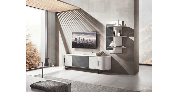 LOWBOARD 240/65/45 cm - Anthrazit/Beige, Design, Holzwerkstoff/Metall (240/65/45cm) - Ambiente