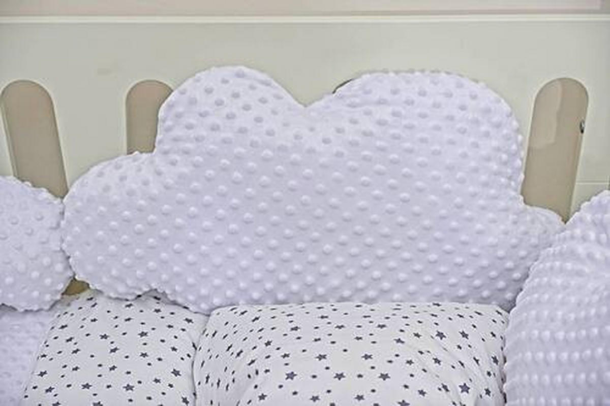 TEKSTILNA OGRADICA ZA KREVETAC   - bela, Osnovno, tekstil (60/40cm)