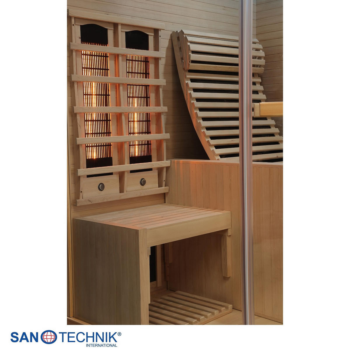 INFRAROTKABINE für 2 Personen Carbon 3  - Naturfarben, KONVENTIONELL, Holz (150/150/195cm) - Sanotechnik