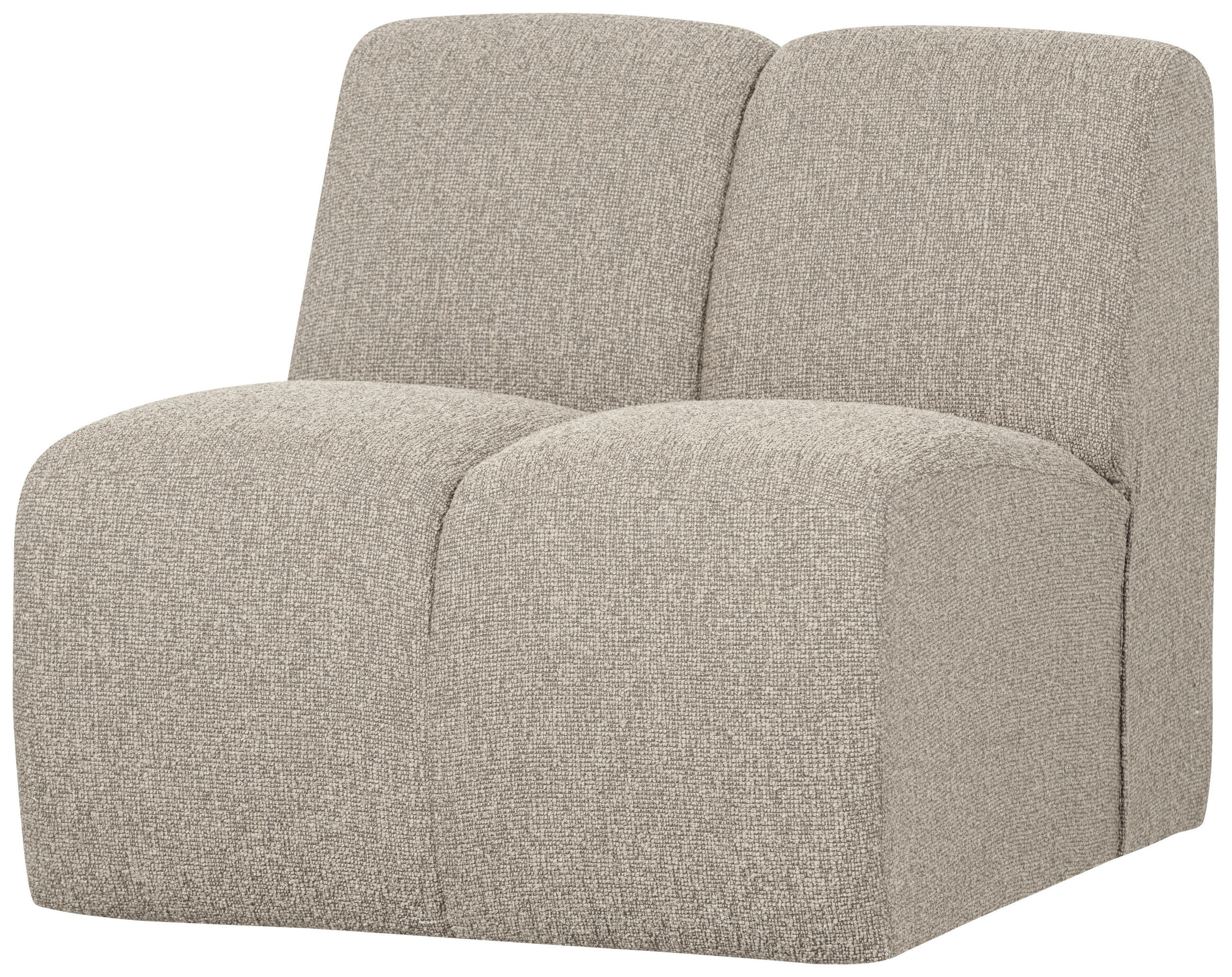 SOFAELEMENT Mojo Bouclé Beige  - Beige/Schwarz, Design, Kunststoff/Textil (84/74/97cm) - Livetastic