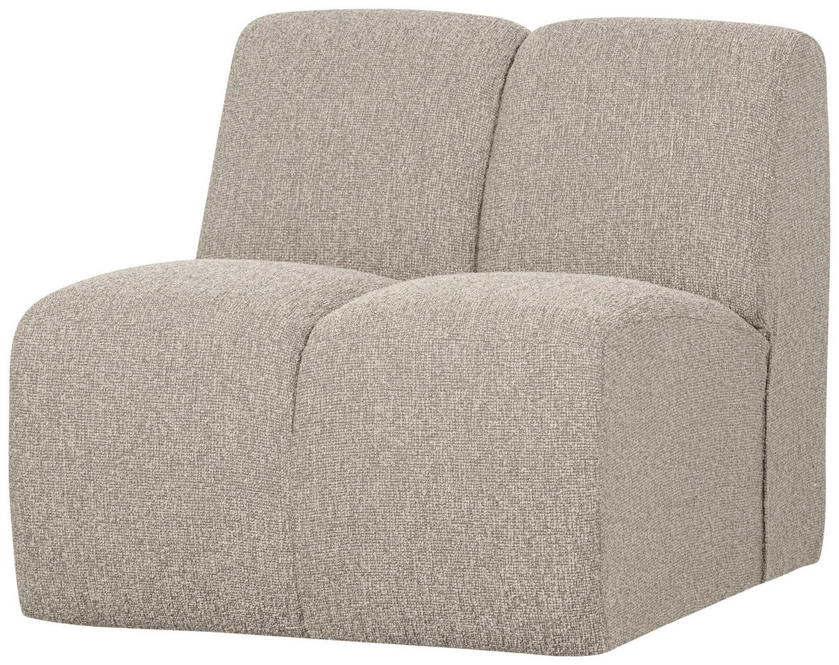 SOFAELEMENT Mojo Bouclé Beige  - Beige/Schwarz, Design, Kunststoff/Textil (84/74/97cm) - Livetastic