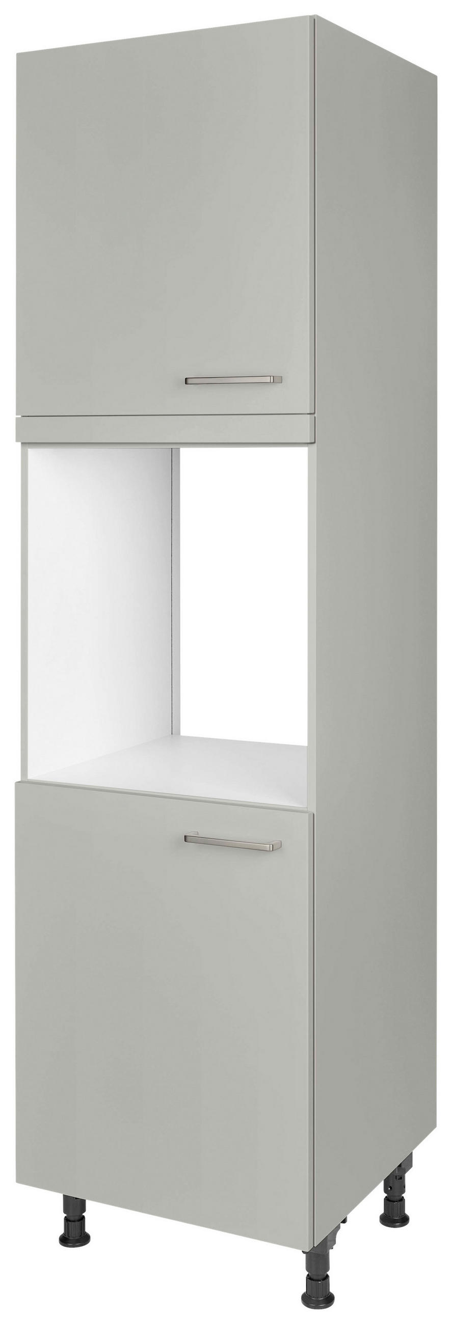 GERÄTEUMBAUSCHRANK 60/216,6/58 cm  in Grau  - Edelstahlfarben/Grau, MODERN, Holzwerkstoff/Metall (60/216,6/58cm) - Nobilia