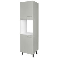 GERÄTEUMBAUSCHRANK 60/216,6/58 cm  Grau  - Edelstahlfarben/Grau, Modern, Holzwerkstoff/Metall (60/216,6/58cm) - Nobilia