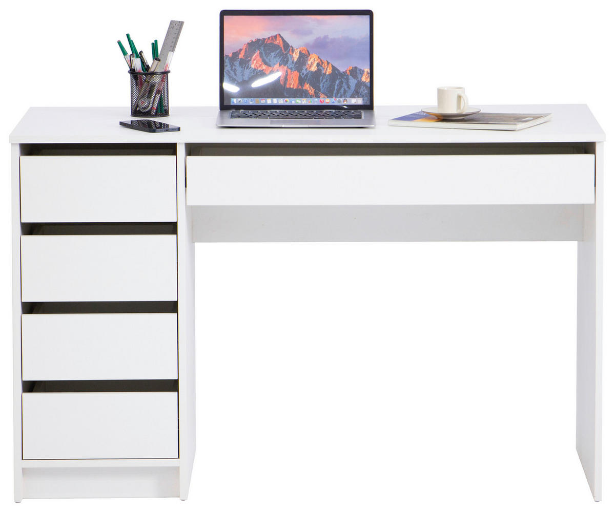 SCHREIBTISCH  Weiss  - Weiss, Modern, Holzwerkstoff (120/76/55cm) - MID.YOU