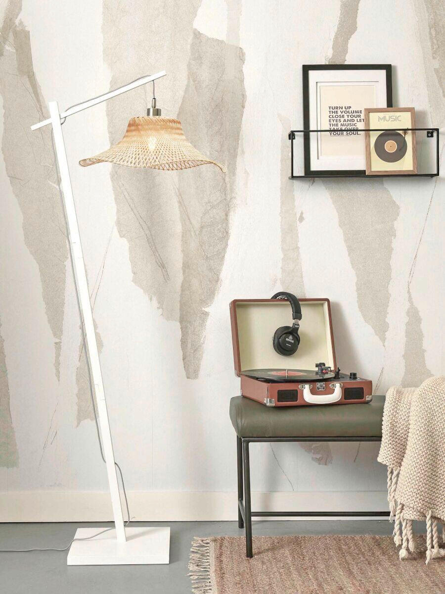 STOJACÍ LAMPA, 77/50/150 cm - bílá/černá, Trend (77/50/150cm) - Good & Mojo
