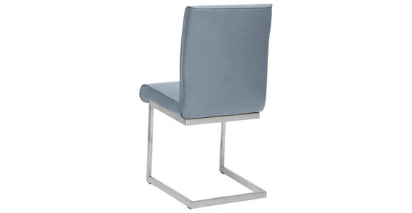 SCHWINGSTUHL  in Stahl Mikrofaser  - Blau/Edelstahlfarben, Design, Holzwerkstoff/Textil (48/91/60cm) - Dieter Knoll