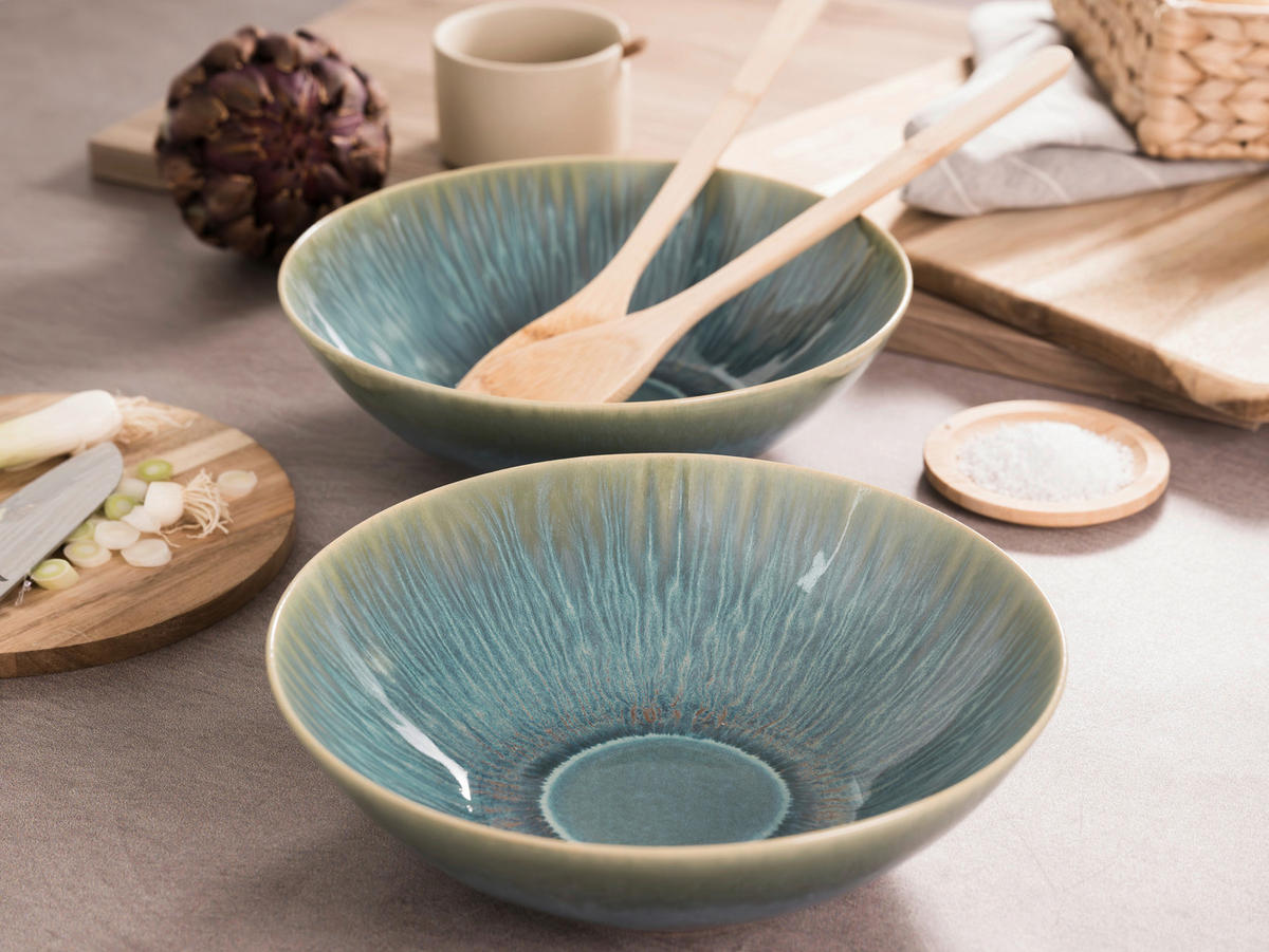 SCHÜSSELSET 2-teilig Sea Breeze   - Grün, Design, Keramik - Creatable