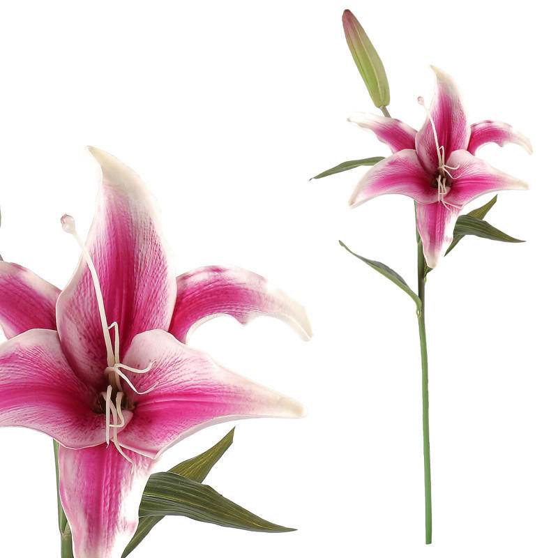 UMĚLÁ KVĚTINA 60 cm - bílá/pink, Basics, plast (60cm)