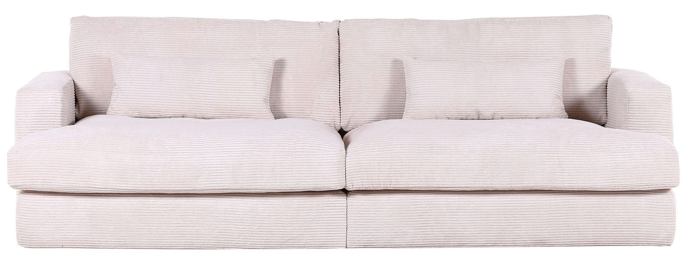 MEGASOFA in Kord Creme - Weiss/Creme, Romantik / Landhaus, Kunststoff/Textil (270/67/120cm) - Landscape