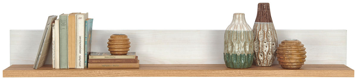 WANDREGAL Weiß, Lärchefarben  - Lärchefarben/Weiß, KONVENTIONELL, Holzwerkstoff (137/18/20cm) - MID.YOU