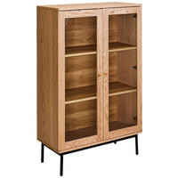 HIGHBOARD  90/140/40 cm  - Klar/Schwarz, Design, Glas/Holz (90/140/40cm) - MID.YOU