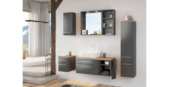 WASCHTISCHUNTERSCHRANK 90/41/47 cm  - Alufarben/Grau, KONVENTIONELL, Holzwerkstoff/Metall (90/41/47cm) - Xora