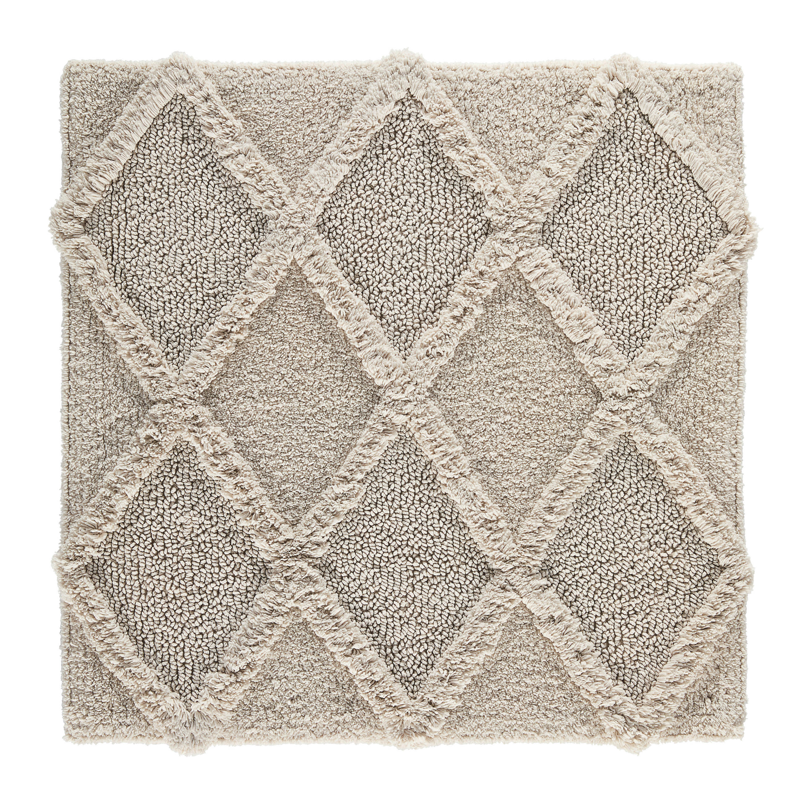 BADEMATTE 60/60 cm Silberfarben  - Silberfarben, Textil (60/60cm) - Esposa