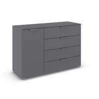 KOMMODE  in 120/81/42 cm  - Chromfarben/Dunkelgrau, Design, Holzwerkstoff/Metall (120/81/42cm) - Carryhome