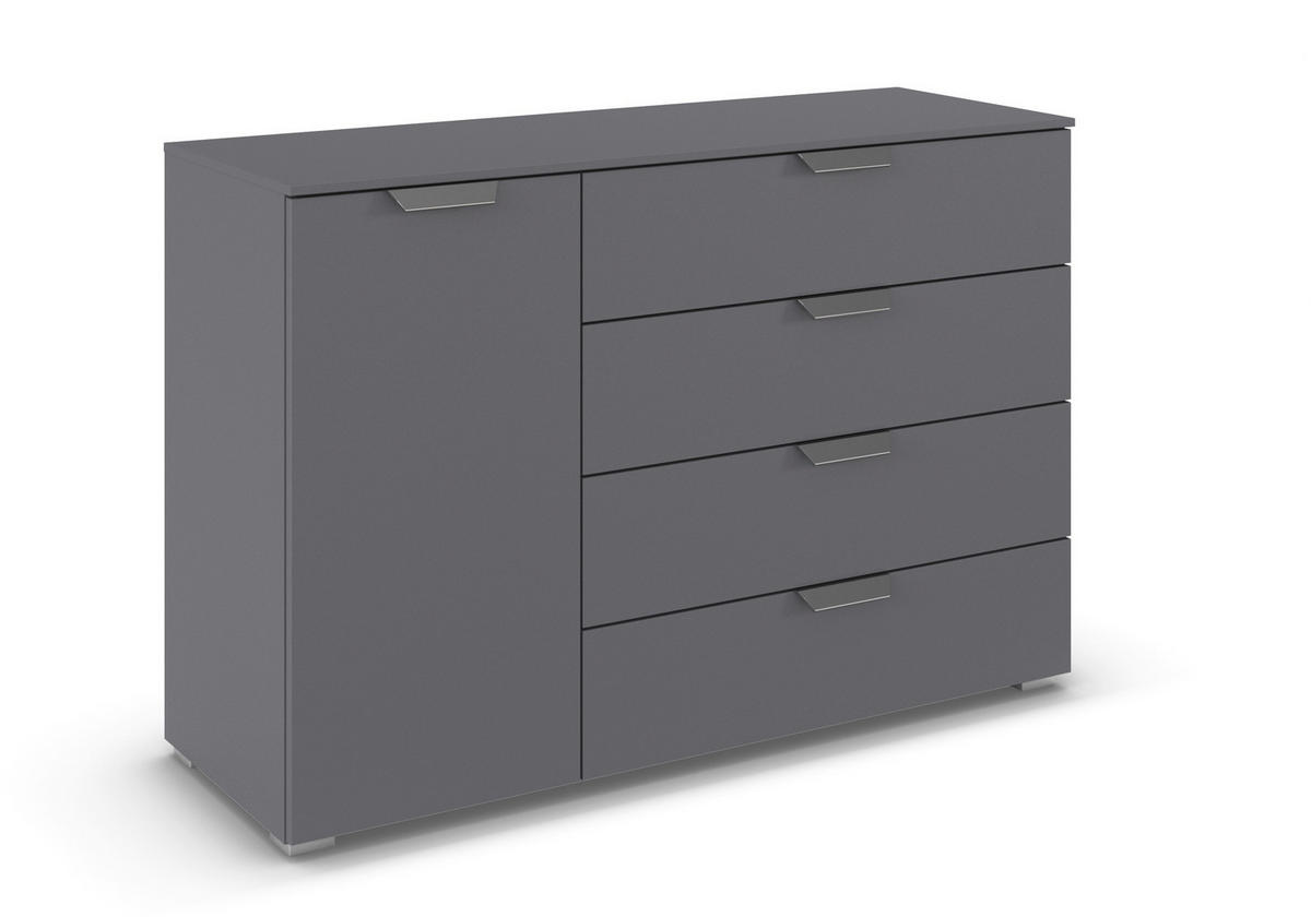 KOMMODE  in 120/81/42 cm  - Chromfarben/Dunkelgrau, Design, Holzwerkstoff/Metall (120/81/42cm) - Carryhome