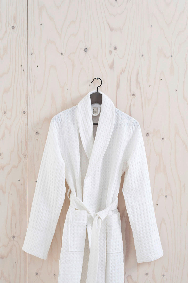 BADEMANTEL M Unisex  - Weiß, Basics, Naturmaterialien/Textil (Mnull) - Aquanova