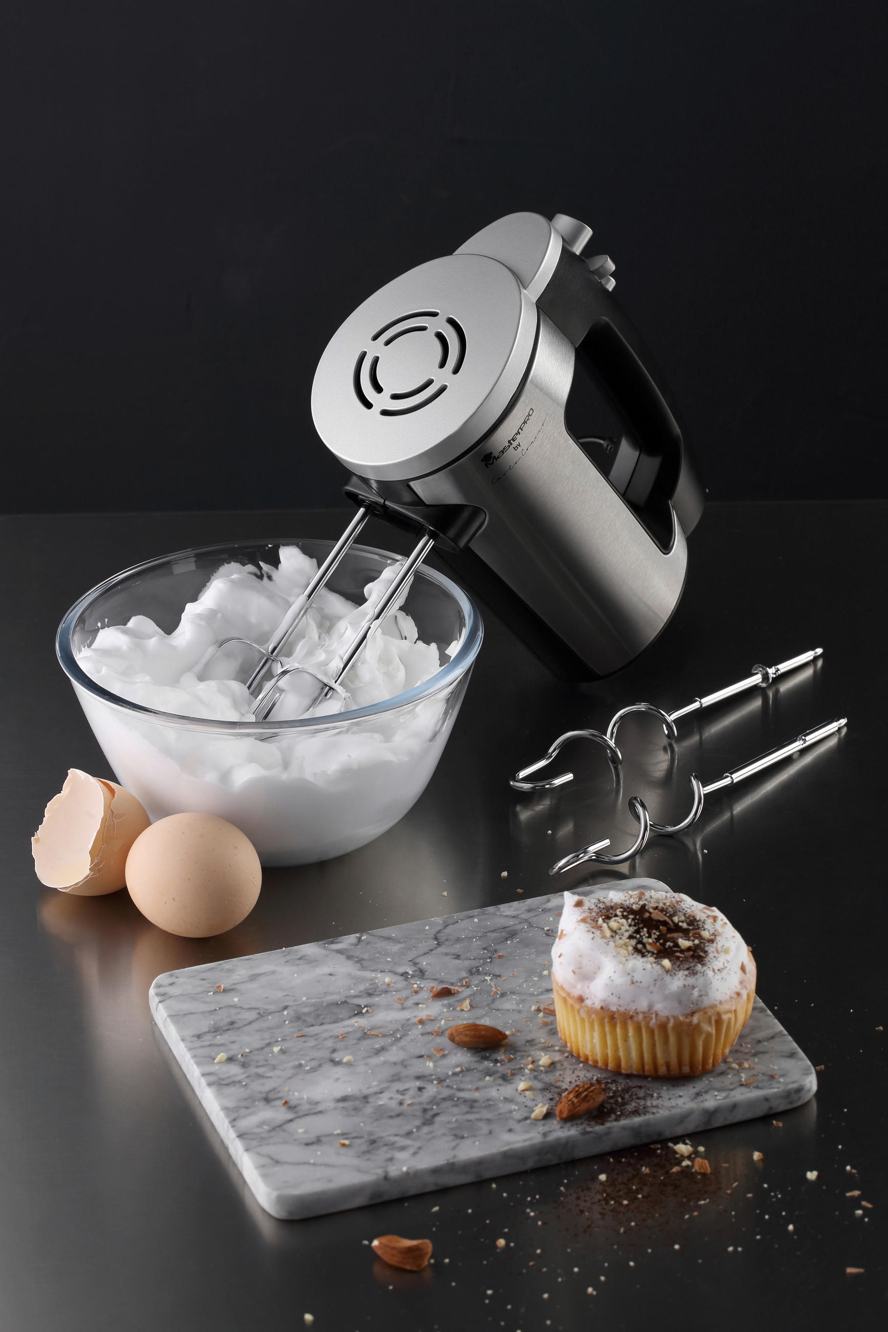 HANDMIXER  - Schwarz, Basics, Kunststoff/Metall (16/22/11cm) - Masterpro