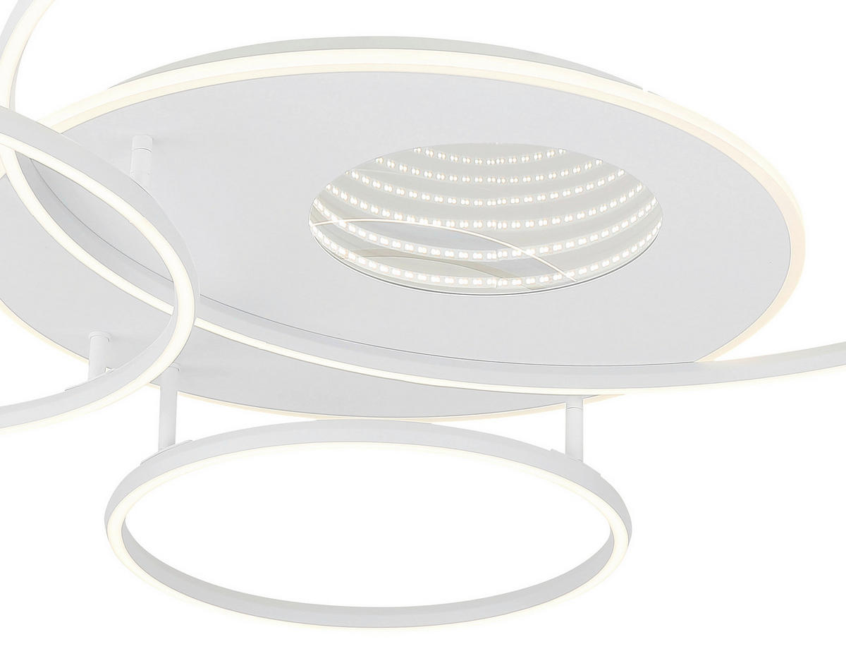 LED-DECKENLEUCHTE 126,4/105,3/13 cm   - Weiß, Design, Kunststoff/Metall (126,4/105,3/13cm) - Globo