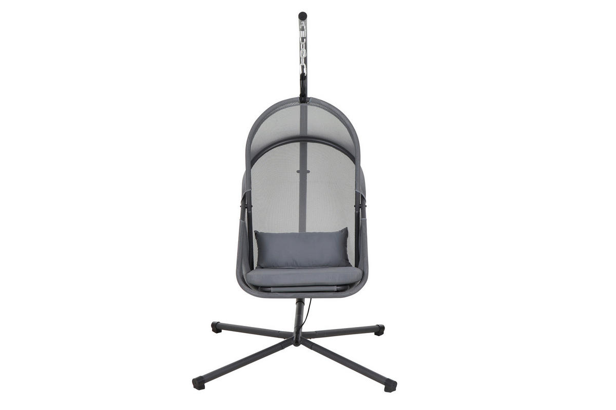 HÄNGESESSEL  - Blau/Anthrazit, KONVENTIONELL, Kunststoff/Textil (123/195cm) - Siena Garden