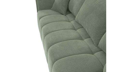 SCHLAFSOFA Plüsch Salbeigrün  inkl. Zierkissen, Rückenkissen, Bettkasten, Schlaffunktion, Rücken echt, Liegefläche im Originalstoff  - Salbeigrün/Schwarz, KONVENTIONELL, Kunststoff/Textil (200/73/105cm) - Carryhome