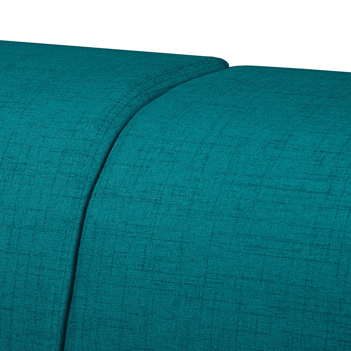 ECKSOFA in Textilgeflecht Petrol  - Wengefarben/Petrol, Design, Holz/Textil (257/174cm) - Livetastic