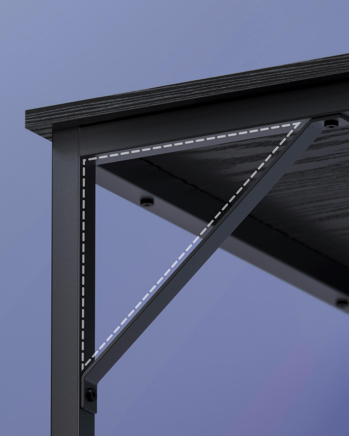 SCHREIBTISCH 120/60/75 cm Schwarz   - Schwarz, Basics, Holzwerkstoff/Metall (120/60/75cm) - Boxxx