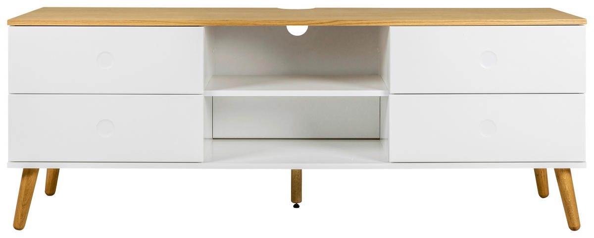 TV-ELEMENT - Eichefarben/Weiß, Design, Holz/Holzwerkstoff (162/60/43cm)