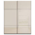 SCHWEBETÜRENSCHRANK  in Schwarz, Champagner  - Chromfarben/Champagner, KONVENTIONELL, Glas/Holzwerkstoff (181/223/67cm) - Novel